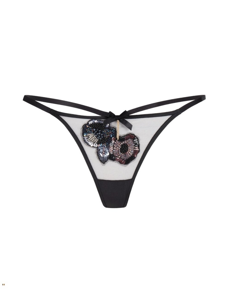 Agent Provocateur Giana Women\'s Thong Black | SNBIHEF-14