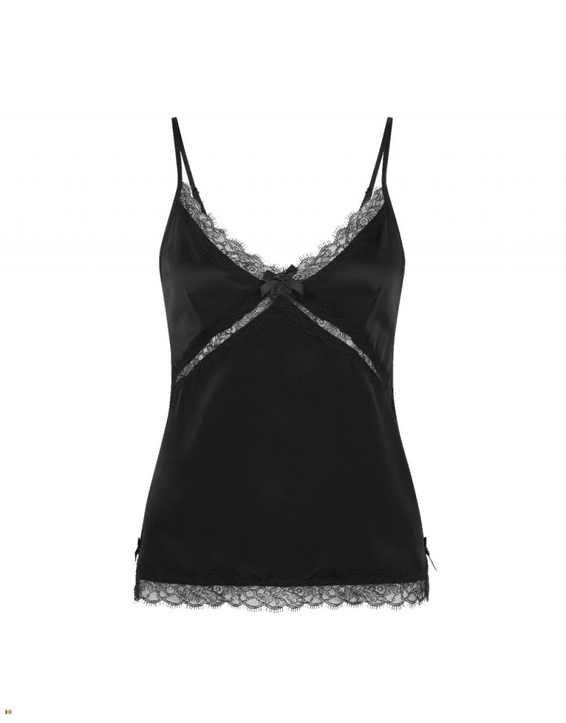 Agent Provocateur Gisele Camisole Women\'s Pyjamas Black | XLKUVCB-40