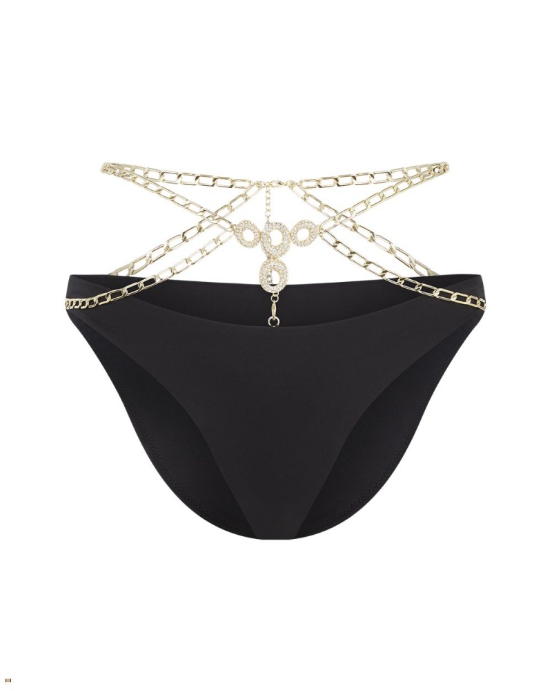 Agent Provocateur Haislee Women\'s Bikini Bottom Black | YUCQZAT-86