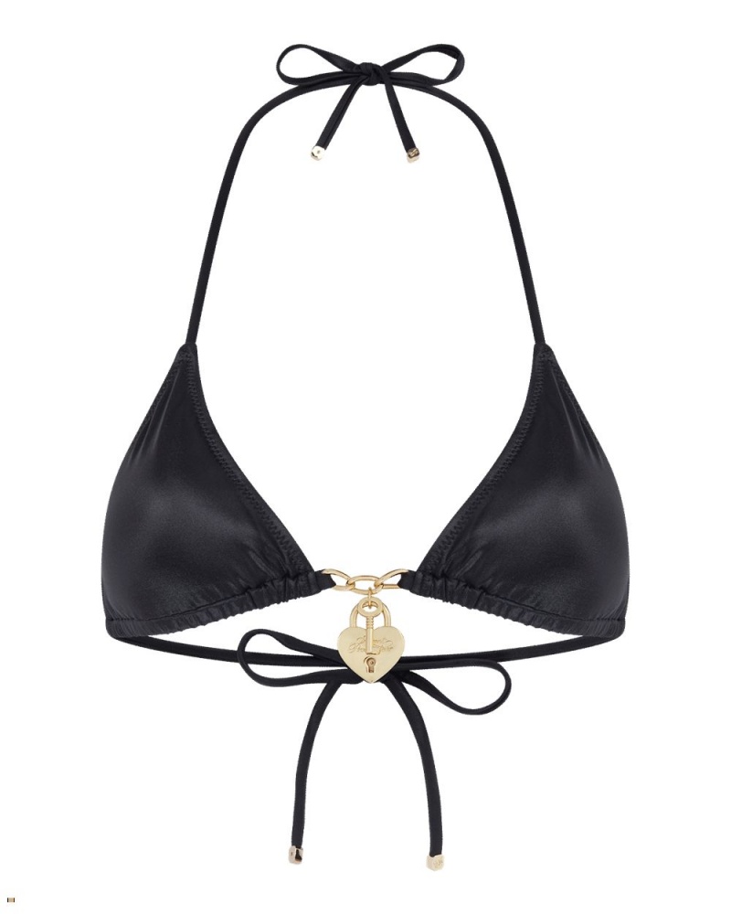 Agent Provocateur Jennie Women\'s Bikini Top Black | UWKEAVN-18