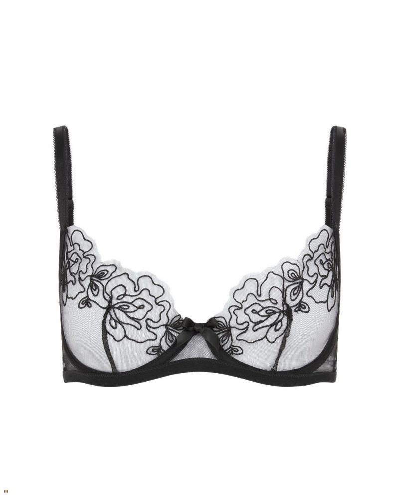 Agent Provocateur Juni Demi Cup Underwired Women\'s Bras Black | AYHEKCW-68