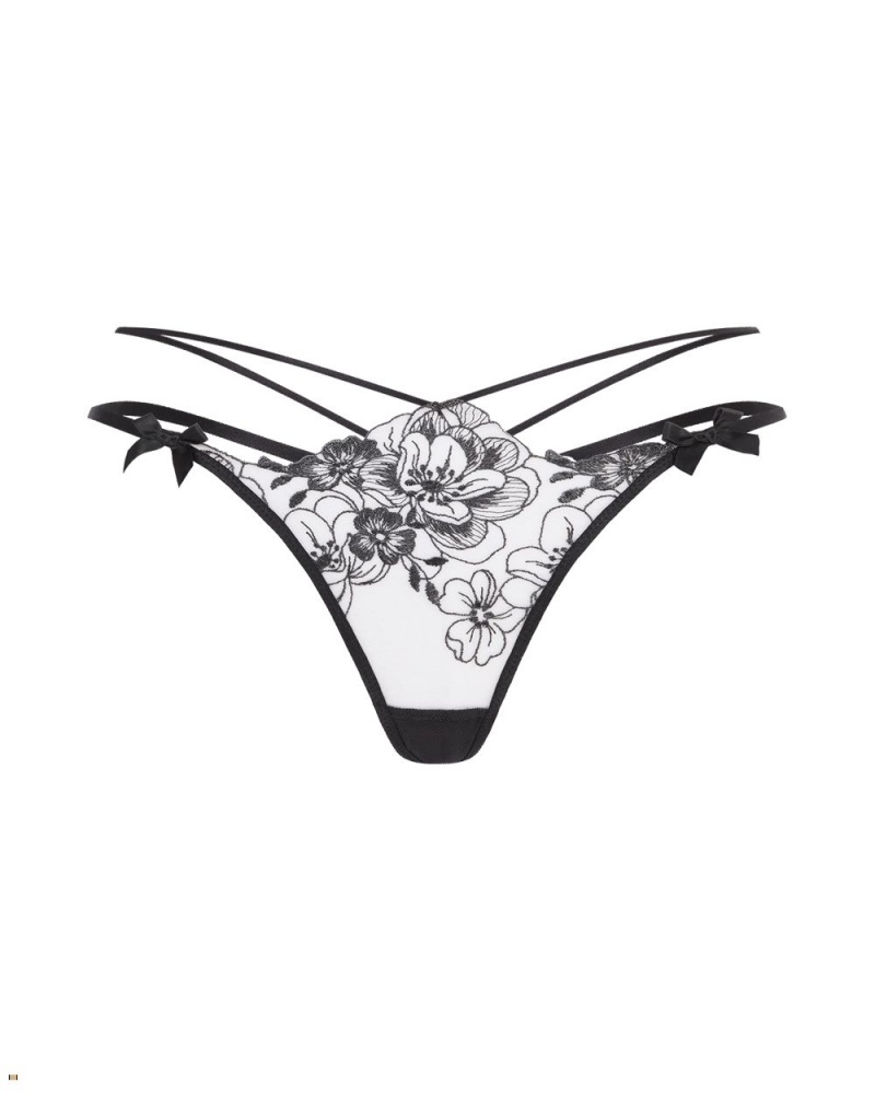 Agent Provocateur Kalia Women\'s Thong Black Beige | QEDXMRN-16