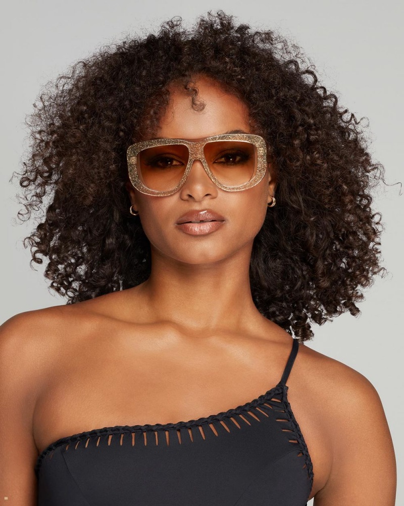 Agent Provocateur Karley Women's Sunglasses Brown | YMOCHAF-42