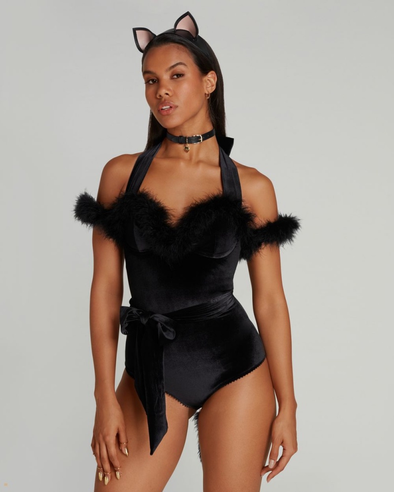 Agent Provocateur Kitykat Body Women's Playsuits Black | ILGCBFX-20