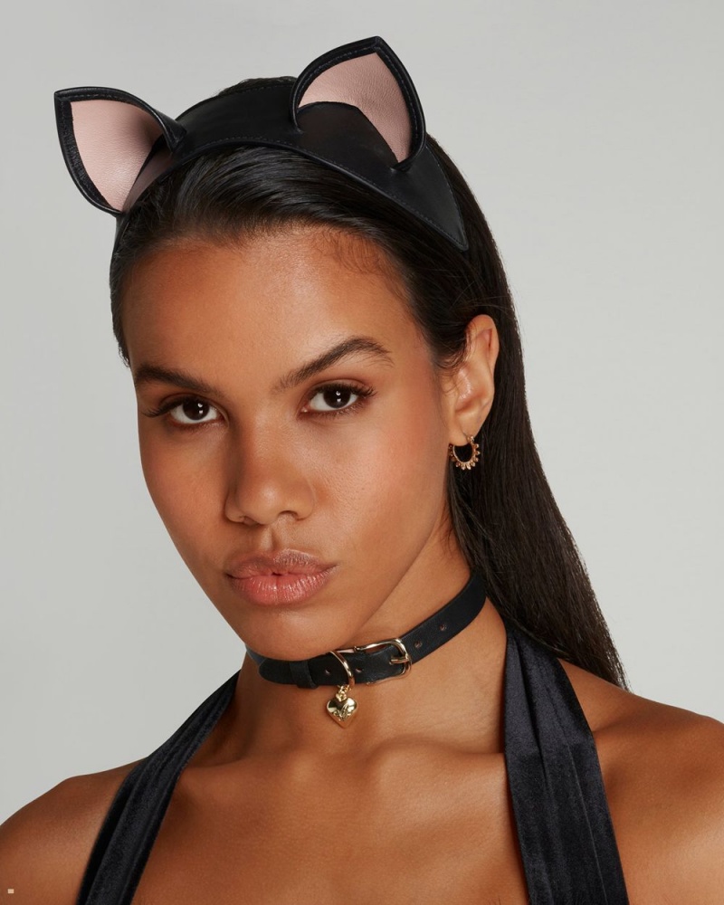 Agent Provocateur Kitykat Headpiece Women's Jewellery Black | JIXWGBK-21