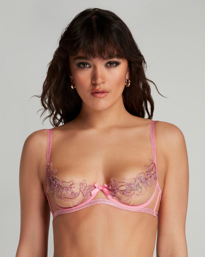 Agent Provocateur Lindie Balconette Underwired Women's Bras Pink | DUFWRLH-17