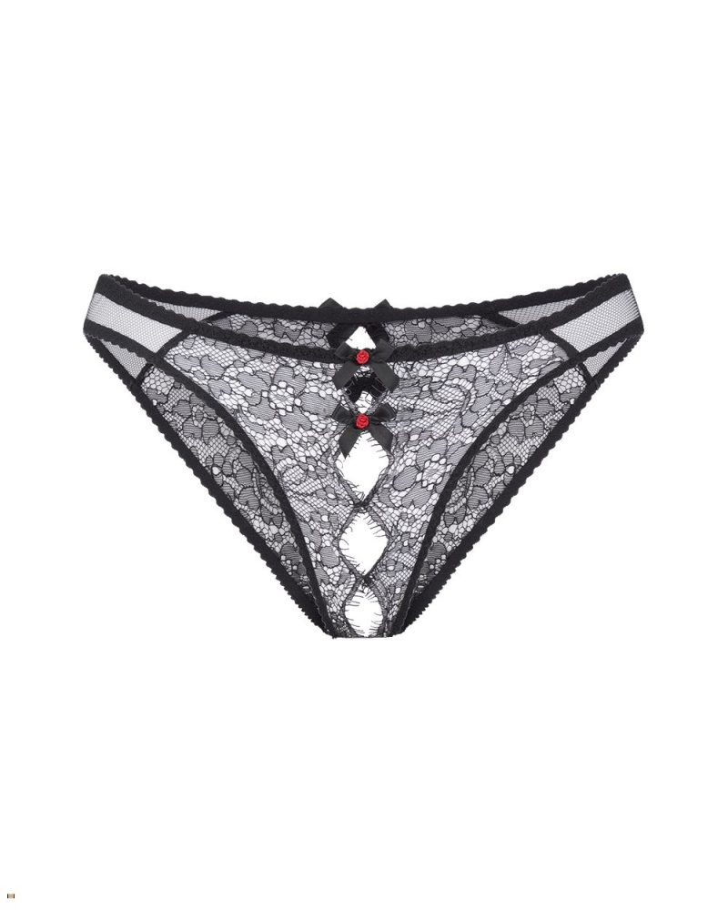 Agent Provocateur Lorna Lace Women\'s Ouvert Black | XECDUVY-10