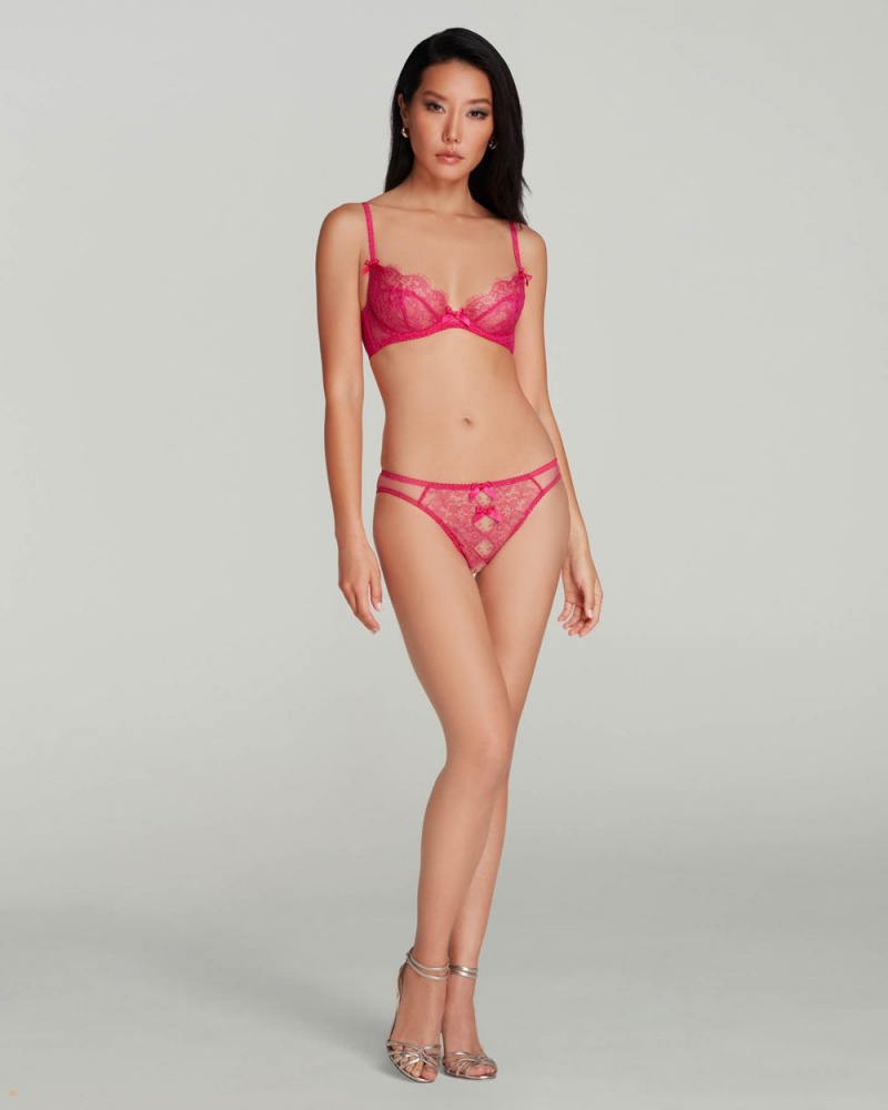 Agent Provocateur Lorna Lace Women's Ouvert Fuchsia | VJBWNSL-79