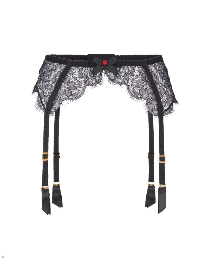 Agent Provocateur Lorna Lace Women\'s Suspenders Black | YSQCKUX-73