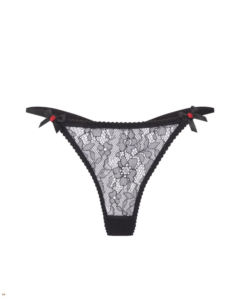 Agent Provocateur Lorna Lace Women\'s Thong Black | JPMLHSV-82