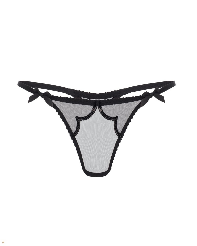 Agent Provocateur Lorna Party Women\'s Thong Black | IEYZBSP-86