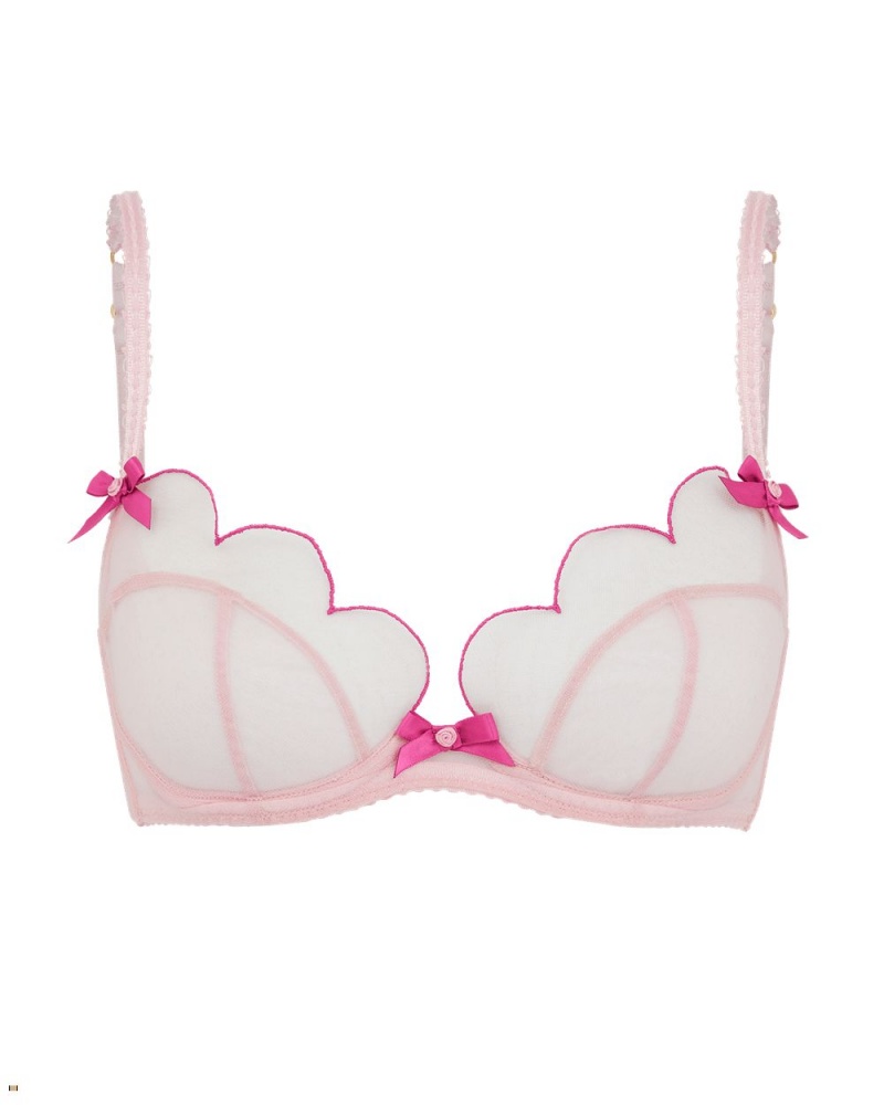 Agent Provocateur Lorna Plunge Underwired Women\'s Bras Pink | ANFKLDO-45