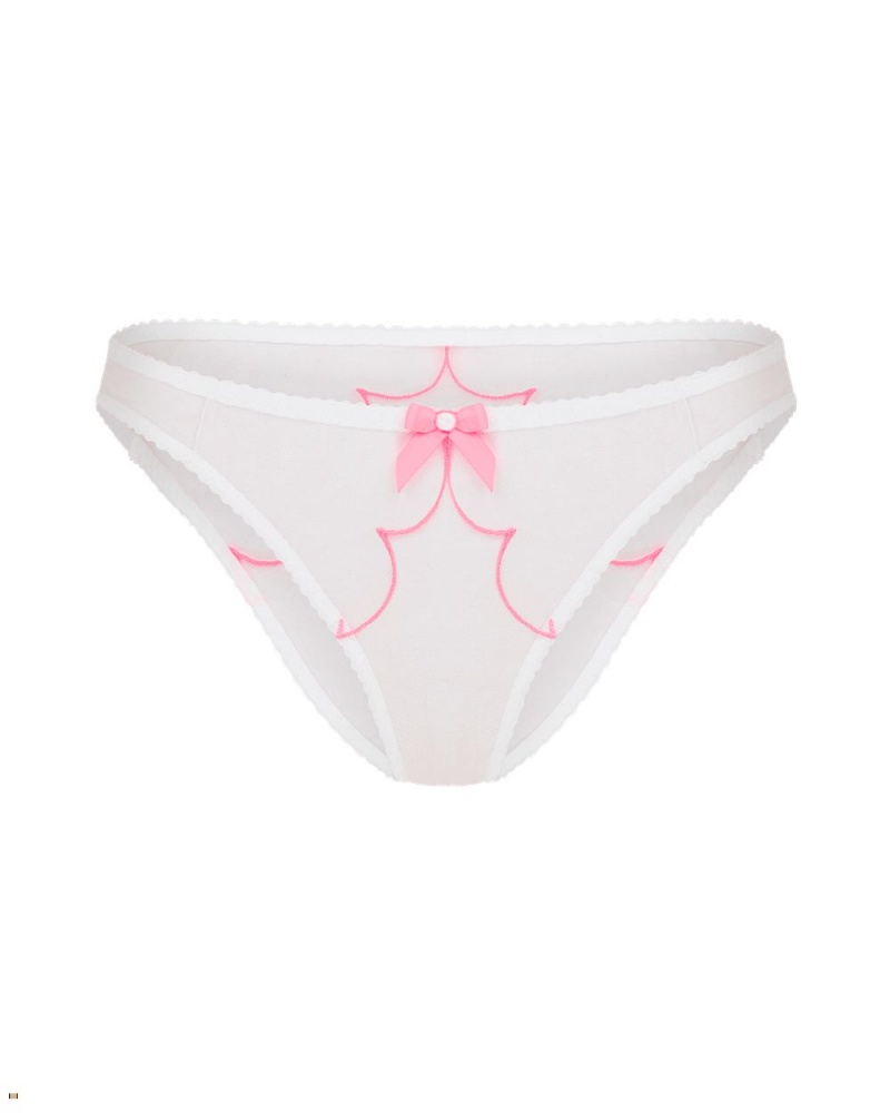 Agent Provocateur Lorna Women\'s Brief White Pink | QTGRPJM-71