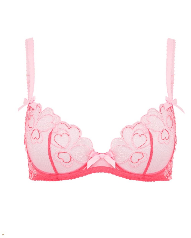 Agent Provocateur Maysie Plunge Underwired Women\'s Bras Fuchsia | ZNVCKYA-81