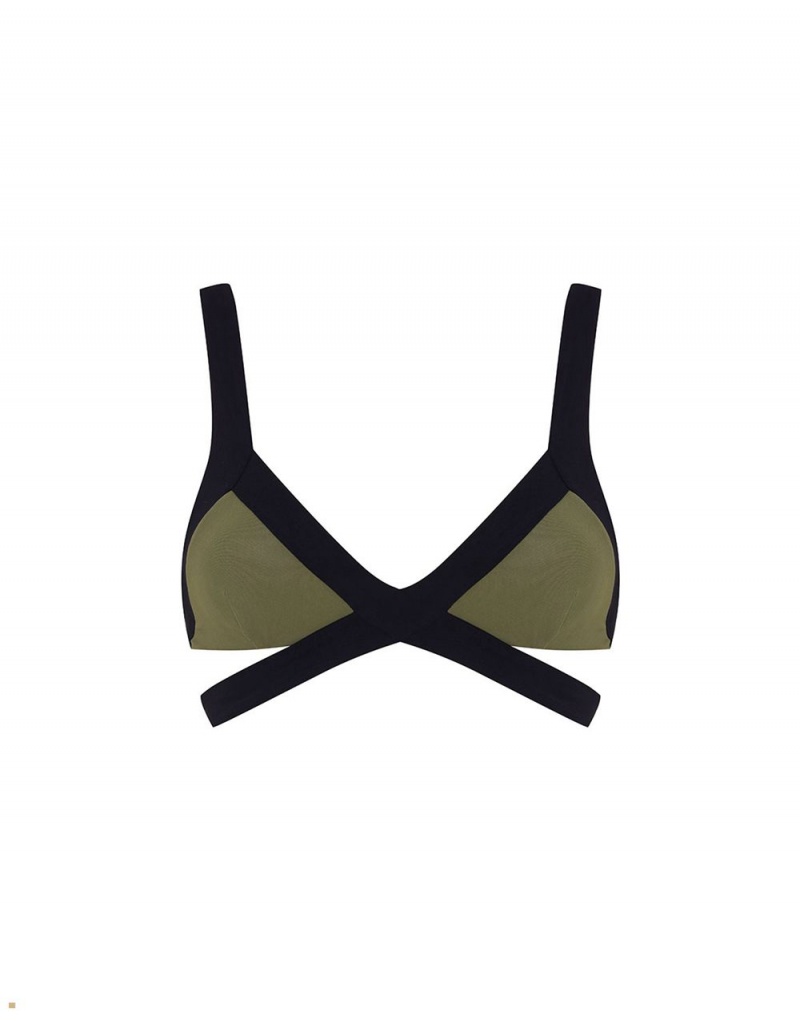 Agent Provocateur Mazzy Women\'s Bikini Top Olive | SRXIZLA-87