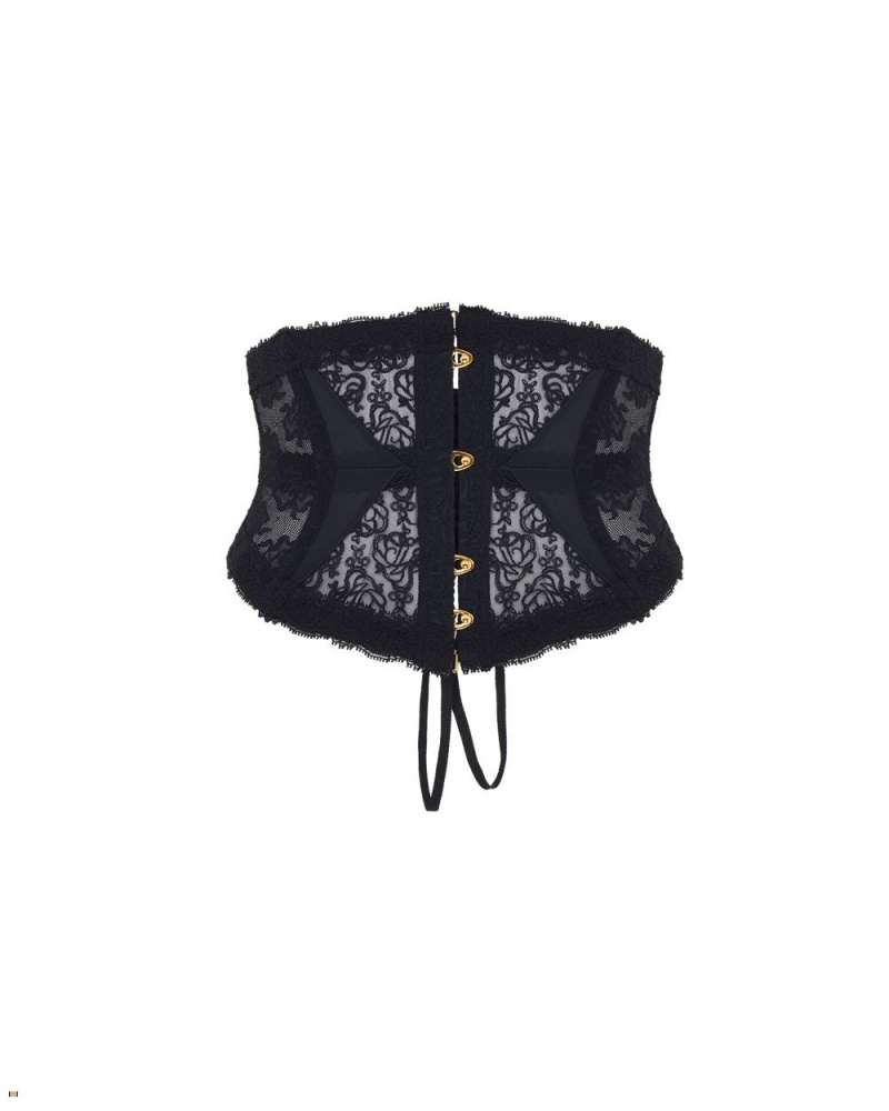 Agent Provocateur Mercy Waspie Women\'s Corset Black | EAHFPWU-25