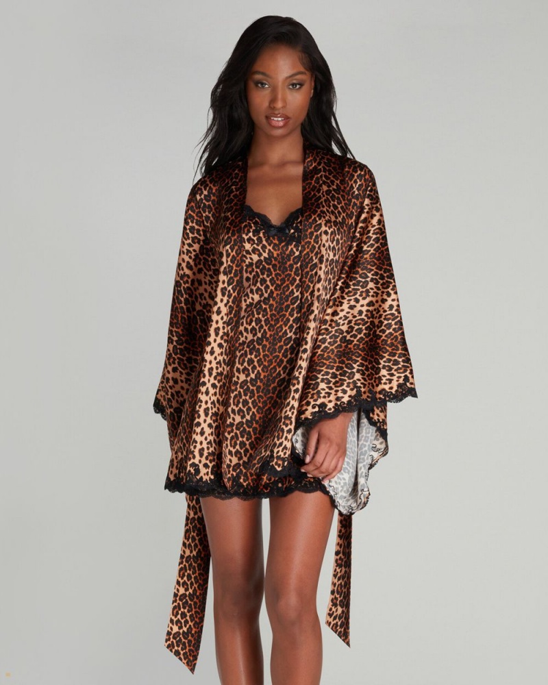 Agent Provocateur Molly Kimono Women's Robes Leopard | WJFTBXG-85