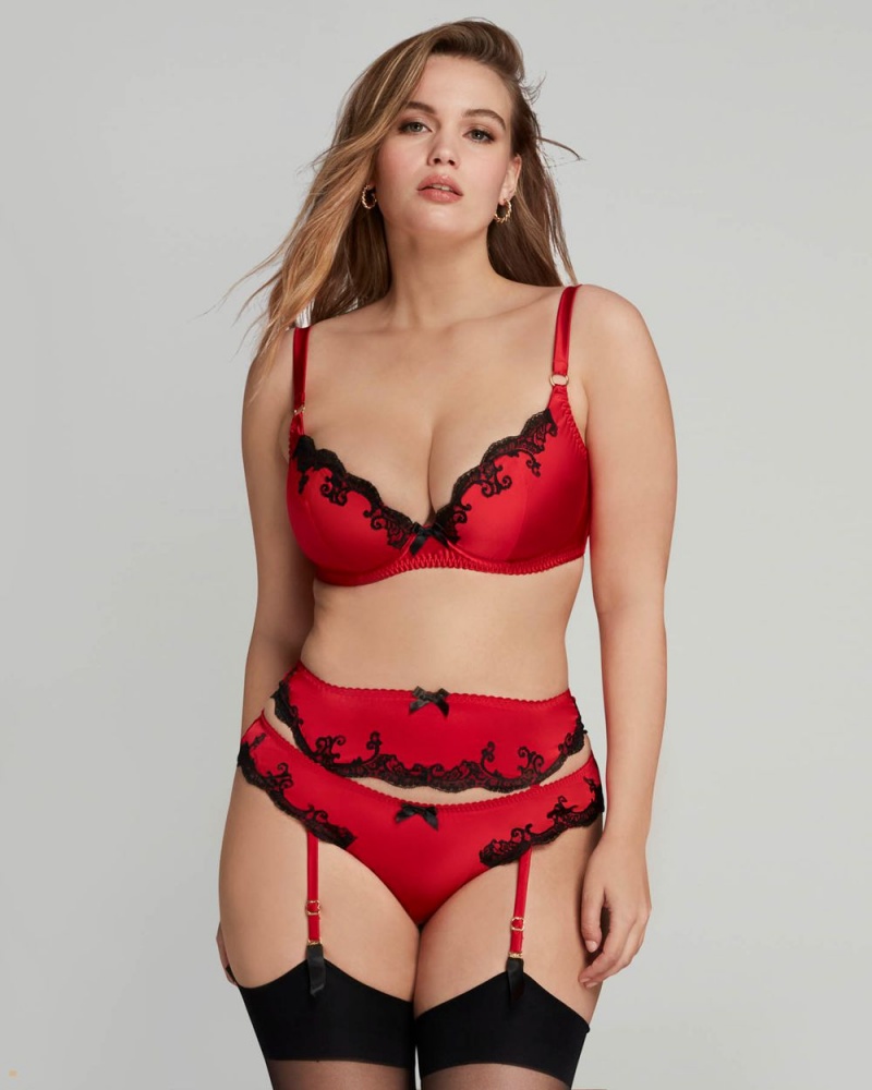 Agent Provocateur Molly Women's Suspenders Red | AHYZOGM-49