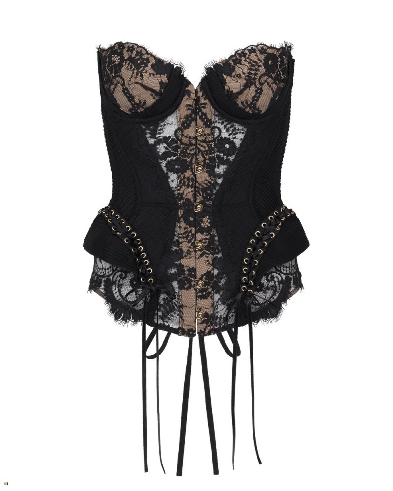 Agent Provocateur Raphaella Women\'s Corset Black | PXCYNUT-64