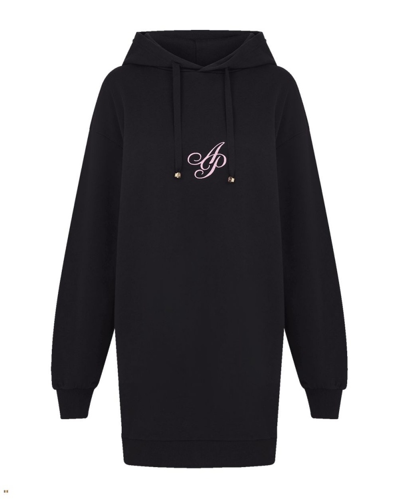 Agent Provocateur Rayley Dress Women\'s Hoodie Black | SFOMNVZ-10