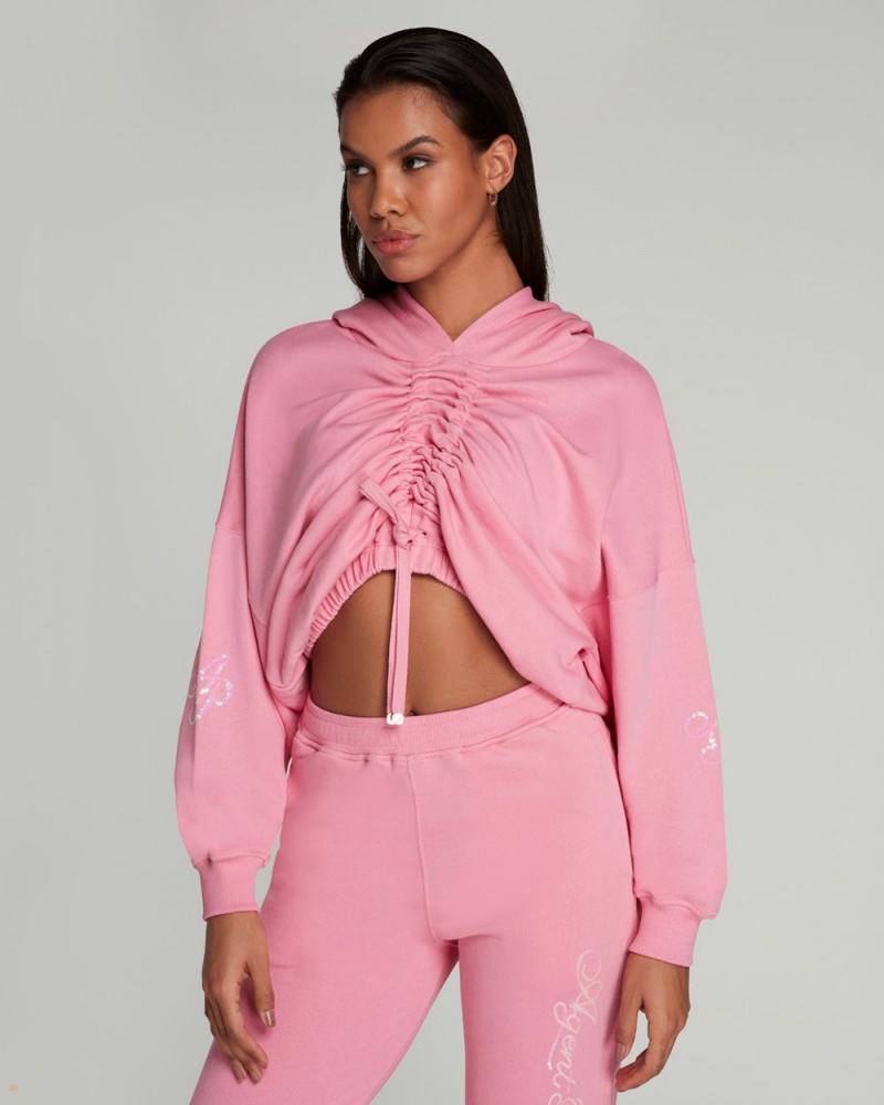 Agent Provocateur Rayley Women's Hoodie Pink | QBDXMEO-78