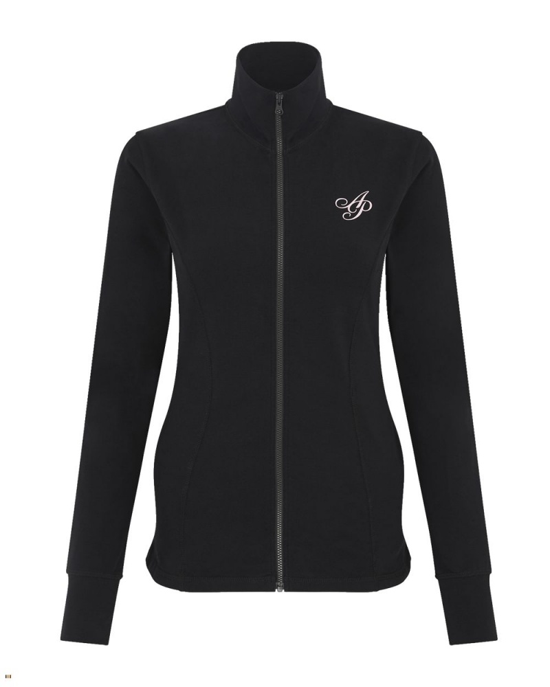 Agent Provocateur Rayley Zip Up Women\'s Tops Black | WBNSHJA-21