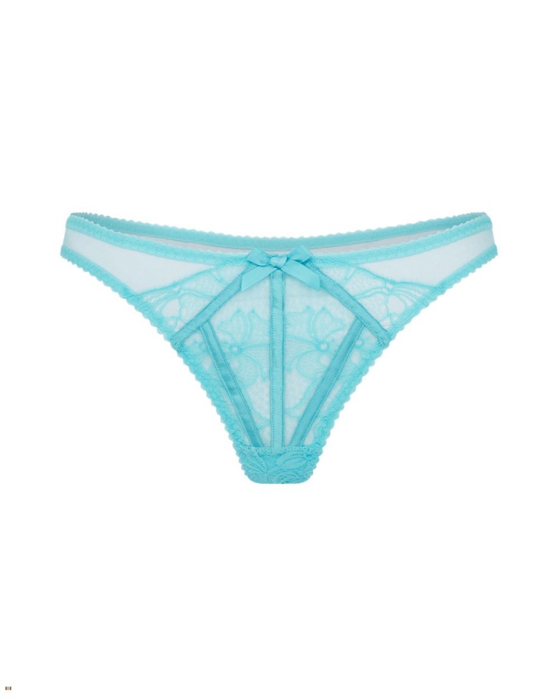 Agent Provocateur Rozlyn Women\'s Thong Turquoise | WLVDCES-80