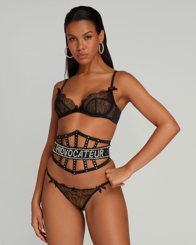 Agent Provocateur Skilar Waspie Women's Corset Black | EIDMLZV-34