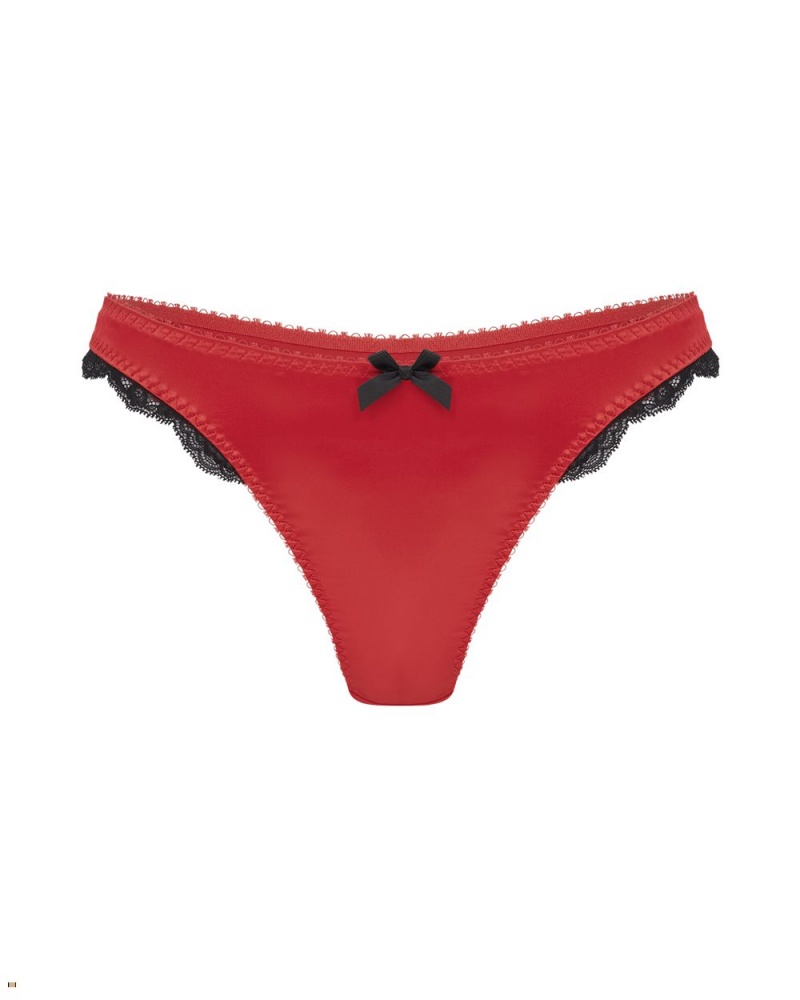 Agent Provocateur Sloane Women\'s Thong Red Black | WCSOMTB-60