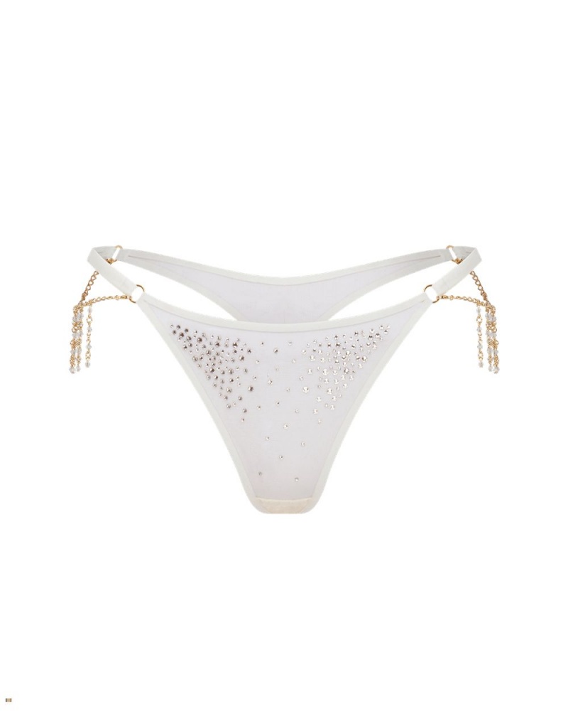 Agent Provocateur Solar Women\'s Thong White Brown | XTPUSZJ-80