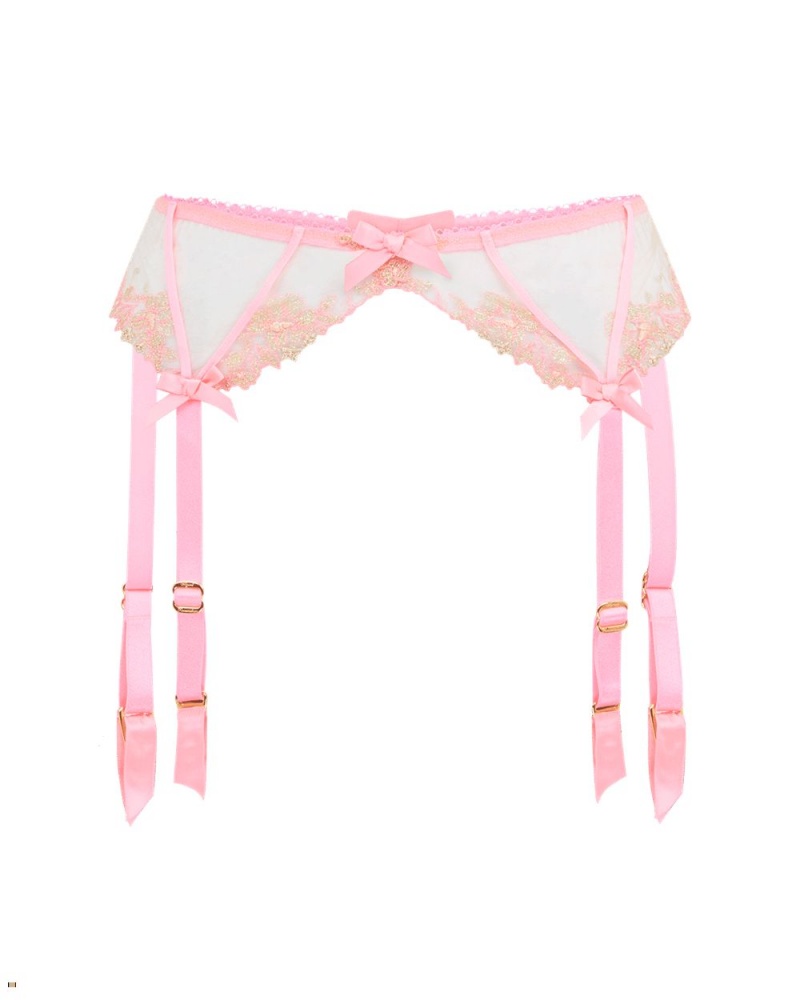 Agent Provocateur Tessy Women\'s Suspenders Pink | ZHYEFAT-85