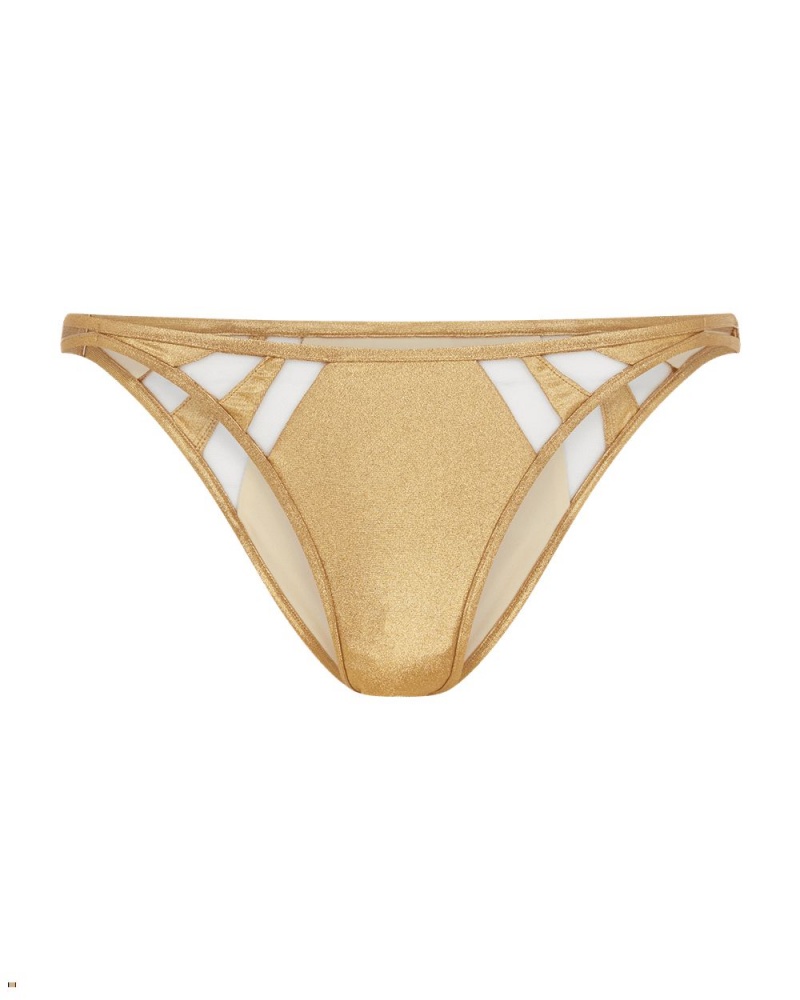 Agent Provocateur Tora Women\'s Bikini Bottom Gold | OPWZSMQ-21