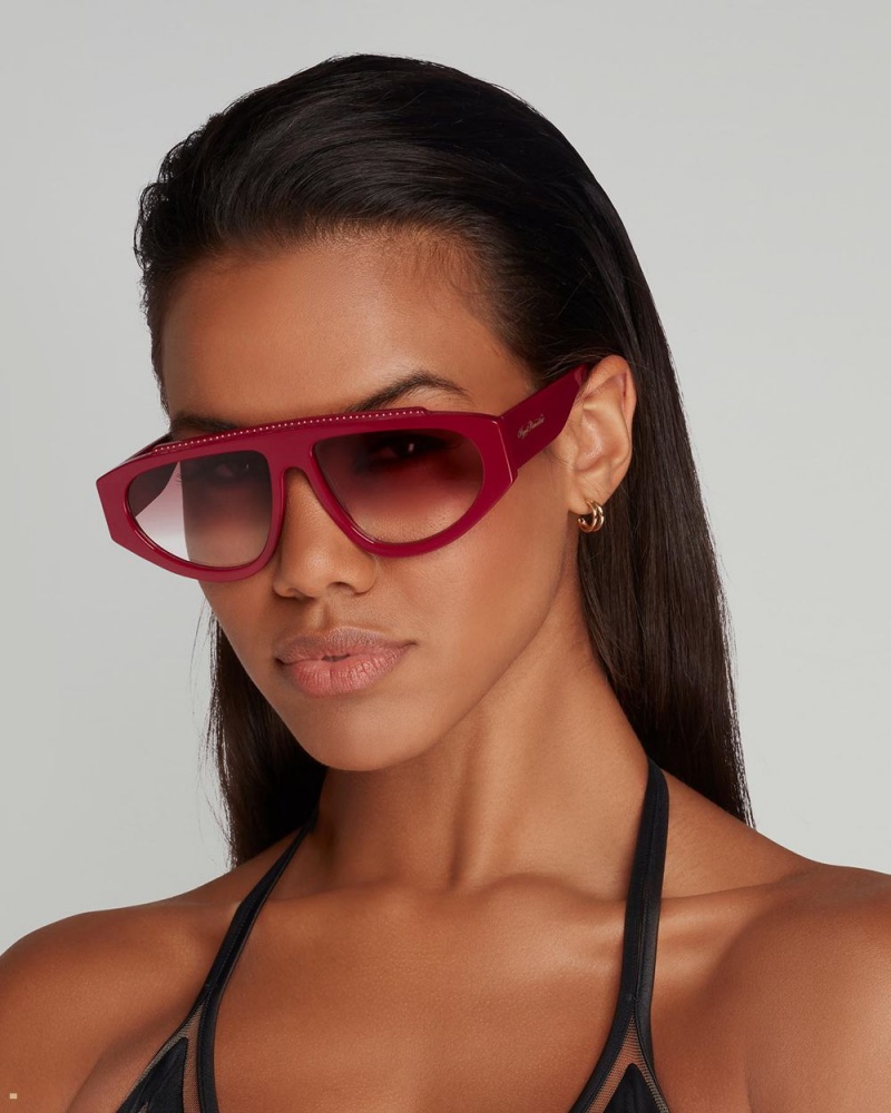 Agent Provocateur Tyrah Women's Sunglasses Burgundy | BNEYATS-24